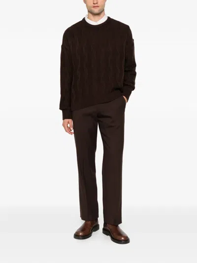 Imperial Cable-knit Sweater In Brown