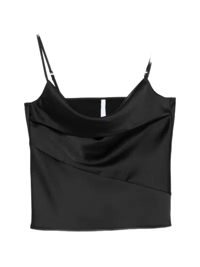 Imperial Cowl-neck Top In Black