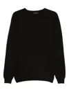 Imperial Crew Neck Jumper In Black