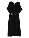 Imperial Crew-neck Midi Dress In Black