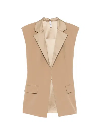 Imperial Cut-out Tailored Waistcoat In Neutrals