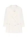 Imperial Double-breasted Blazer In Neutral