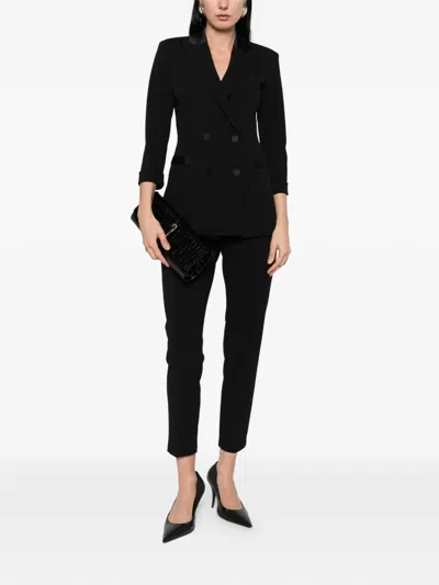 Imperial Double-breasted Collared Blazer In Brown