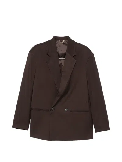 Imperial Double-breasted Jacket In Brown