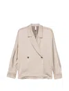 Imperial Double-breasted Jacket In Neutral
