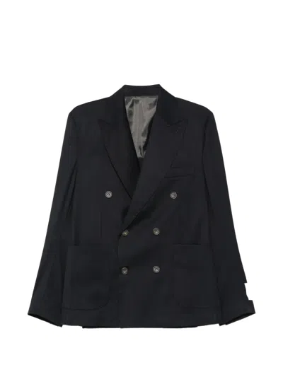 Imperial Double-breasted Peak-lapel Suit In Multi