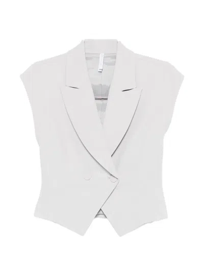 Imperial Double-breasted Sleeveless Gilet In Gray