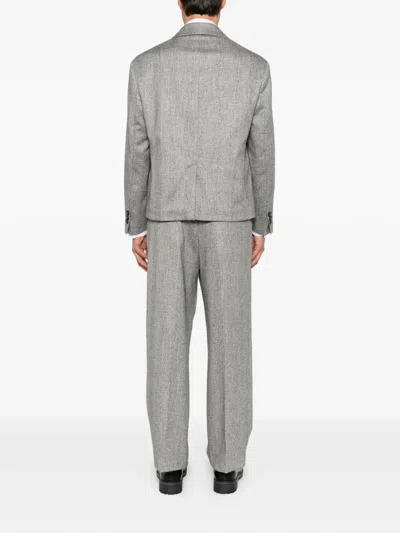 Imperial Double-breasted Suit In Gray