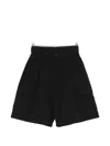 Imperial Drawstring Cargo Shorts In Black