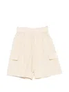 Imperial Drawstring Cargo Shorts In Neutral
