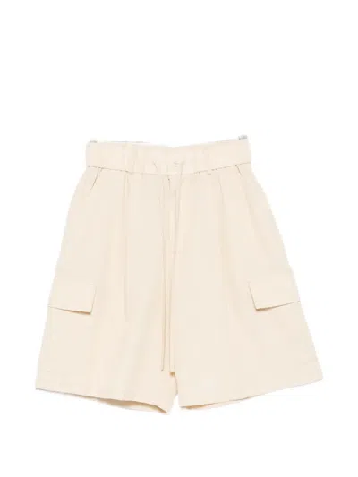 Imperial Drawstring Cargo Shorts In Neutral