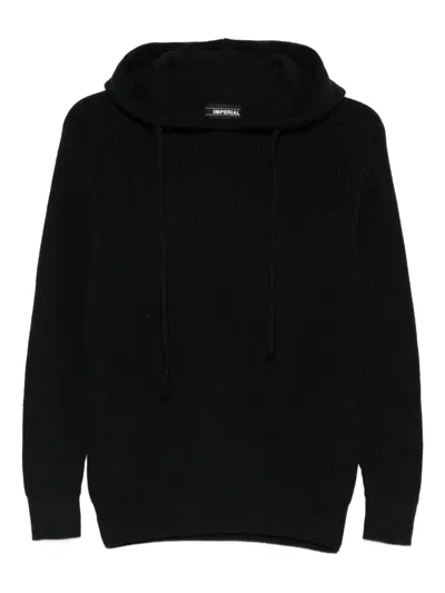 Imperial Drawstring-detail Hoodie In Black