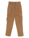 Imperial Drawstring-waist Cargo Trousers In Neutral