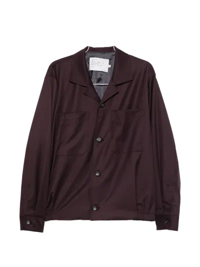 Imperial Elasticated-hem Jacket In Burgundy