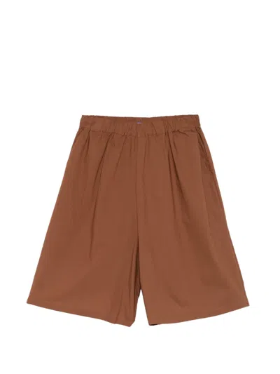 Imperial Elasticated-waistband Shorts In Brown
