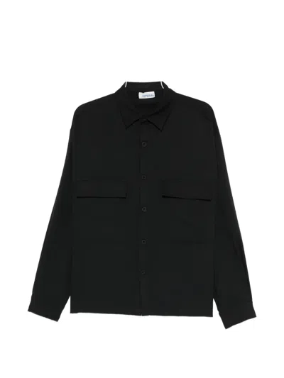 Imperial Flap-pocket Shirt Jacket In Black