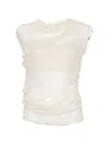 FLORAL-LACE DRAPED TOP