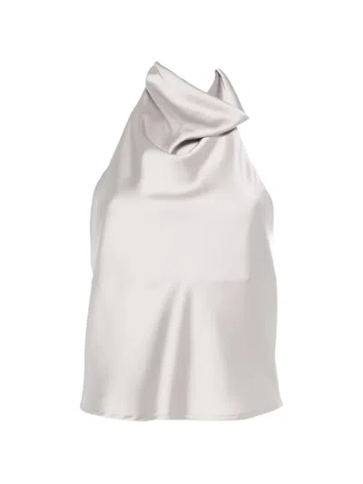 Imperial Halterneck Top In Silver