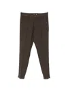 Imperial Herringbone-pattern Tailored Trousers In Black