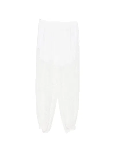 Imperial Lace Trousers In White