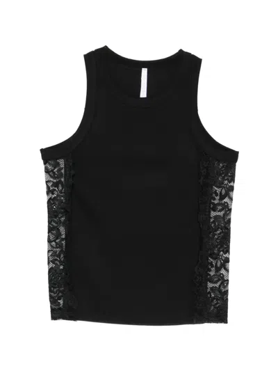 Imperial Lace-insert Tank Top In Blue