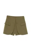Imperial Layered Panel Shorts In Green
