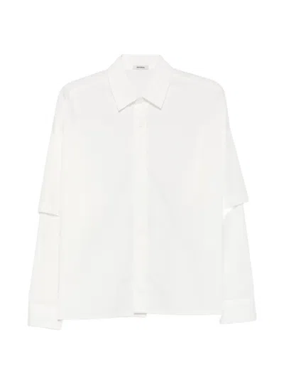 Imperial Layered-sleeve Shirt In White