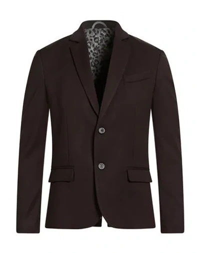 Imperial Man Blazer Dark Brown Size S Polyester, Viscose, Elastane In Purple