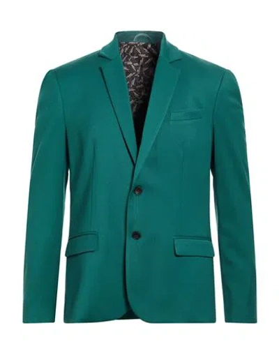 Imperial Man Blazer Emerald Green Size L Polyester, Viscose, Elastane