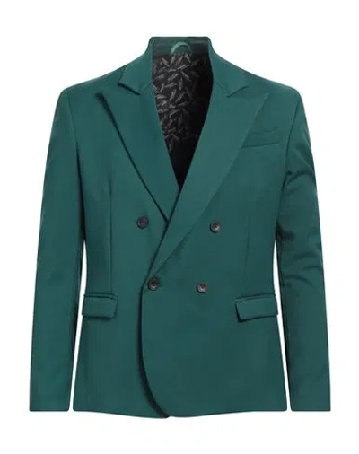 Imperial Man Blazer Green Size L Polyester, Viscose, Elastane In Green