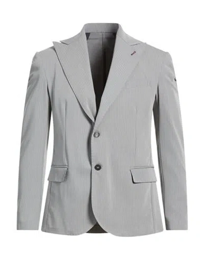 Imperial Man Blazer Grey Size L Polyester, Viscose, Elastane In Gray