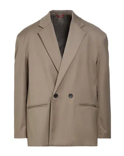 Imperial Man Blazer Grey Size Xxl Polyester, Viscose, Elastane In Brown