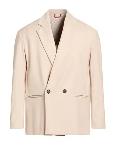 Imperial Man Blazer Ivory Size M Polyester, Viscose, Elastane In Black