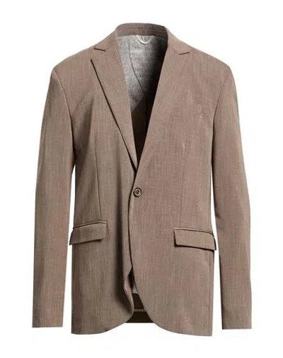 Imperial Man Blazer Light Brown Size Xxl Cotton, Polyester, Elastane In Sand