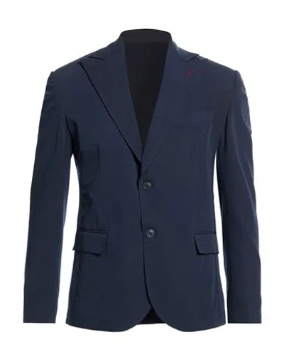 Imperial Man Blazer Navy Size M Polyester, Viscose, Elastane In Blue
