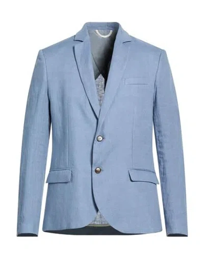 Imperial Man Blazer Slate Blue Size L Linen