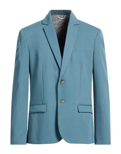 Imperial Man Blazer Slate Blue Size M Polyester, Viscose, Elastane In Multi