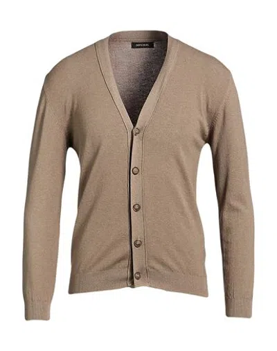 Imperial Man Cardigan Taupe Size M Viscose, Polyester, Polyamide In Grey