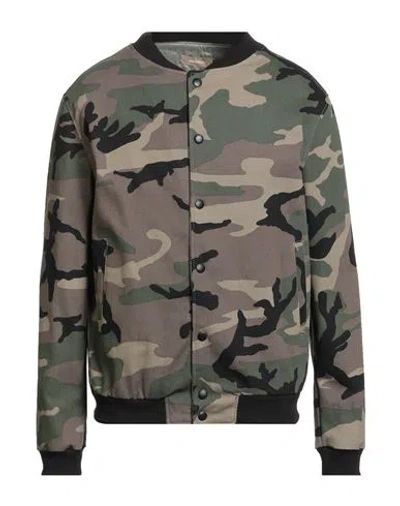 Imperial Man Jacket Military Green Size Xl Cotton, Elastane In Multi