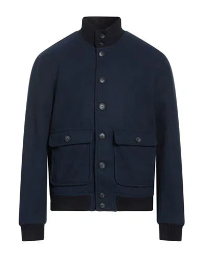 Imperial Man Jacket Navy Size L Polyester, Elastane In Blue
