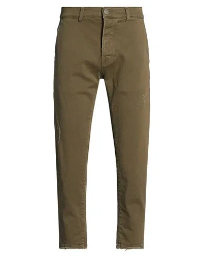 Imperial Man Jeans Military Green Size 26 Cotton, Elastane In Brown