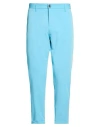 Imperial Man Pants Azure Size 36 Polyester, Viscose, Elastane In Blue