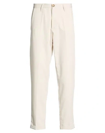 Imperial Man Pants Beige Size 26 Polyester, Viscose, Elastane In Neutral