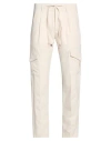 Imperial Man Pants Beige Size 26 Polyester, Viscose, Elastane In White