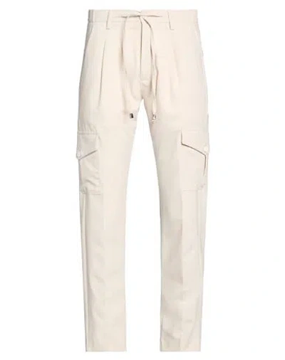 Imperial Man Pants Beige Size 26 Polyester, Viscose, Elastane In White
