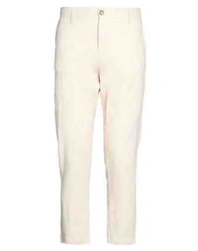 Imperial Man Pants Beige Size 34 Linen, Viscose In Metallic