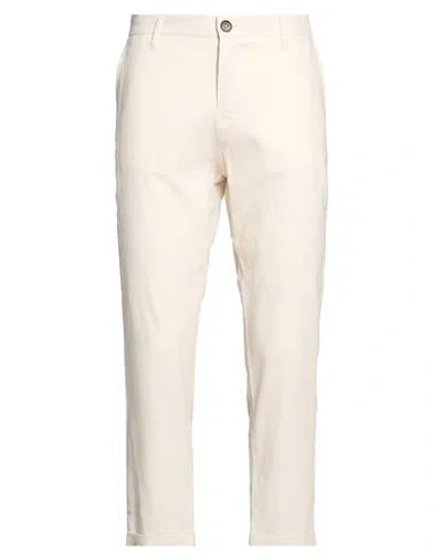 Imperial Man Pants Beige Size 36 Linen, Viscose In Sand