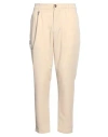 Imperial Man Pants Beige Size 36 Polyester, Viscose, Elastane