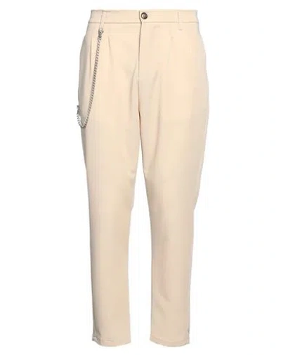 Imperial Man Pants Beige Size 36 Polyester, Viscose, Elastane