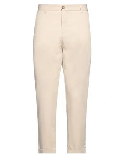 Imperial Man Pants Beige Size 36 Polyester, Viscose, Elastane In Neutral